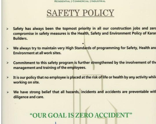 Certificate for Safety